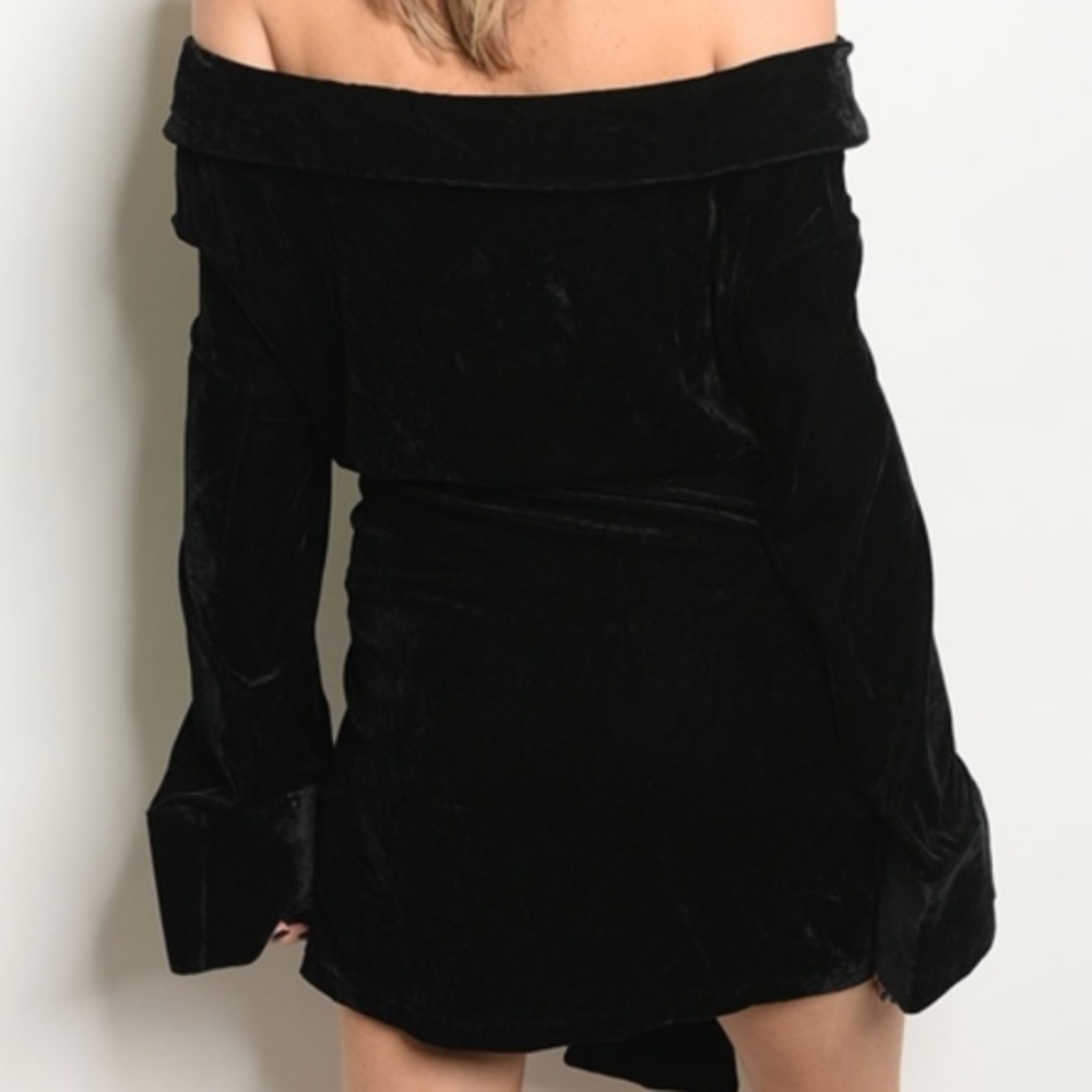 💋Last 1💋BLACK Velvet Mini Dress/Top - Picture 4 of 4